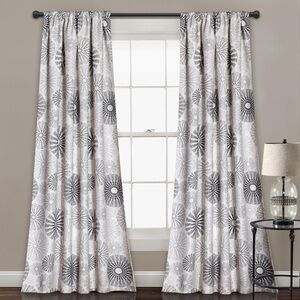 Lush Decor Multi Circles Light Filtering Curtains 84x52 - 4 panels